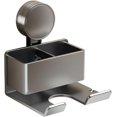 thumbnail image 2 of Soporte de pared para secador de pelo con ventosa resistente, estante de baño sin taladro, soporta hasta 5 kg., 2 of 5
