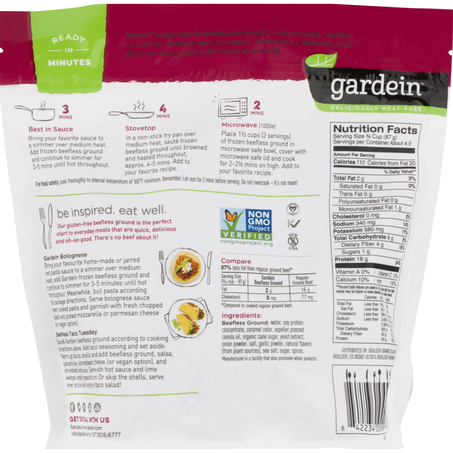 Veggie Ground Round Nutrition Information Besto Blog