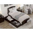 thumbnail image 3 of AFI Warren Twin Wood Platform Bed with Headboard Footboard & 2 Storage Drawers, Espresso, 3 of 14