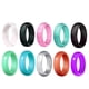 thumbnail image 1 of Anillos de boda de silicona para ella - Paquete de 10 - Anillos de silicona flexibles para mujer - Anillo de silicona con purpurina para mujer - Paquete de anillos de silicona apilables para mujer -, 1 of 5