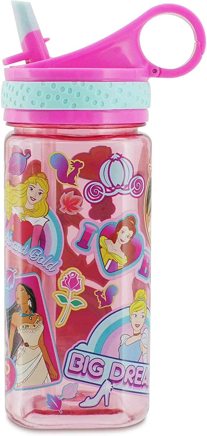 Disney Princess Water Bottle with BuiltIn Straw