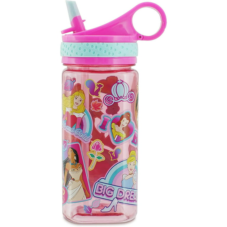 Disney Princess Water Bottle with Built-In Straw 