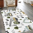 thumbnail image 3 of Cartoon Tractor Kitchen Runner Rug 2.7x5 Washable Runners for Hallway Non Slip Cute Digger Shovel Truck Country Car Large Area Rug Indoor Floor Carpet for Bathroom Laundry Entryway Bedroom, 3 of 8