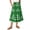 Green, variant on Women's Summer Floral Pattern High Waist Flowy Midi Printed Casual Skirt A Line Fashion Army Green L