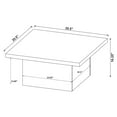 thumbnail image 2 of Open Box Coaster Home Furnishings Zetta 35" Square Coffee Table Living Room, 2 of 6