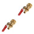 thumbnail image 3 of ZheElen Valve à Boisseau Sphérique en Laiton Fileté Polyvalent pour 4 Utilisations interface 20mm 8mm Rouge 2Set, 3 of 6