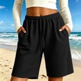 thumbnail image 2 of Kinrui Women's Plus Size Sweat Shorts Casual Drawstring Athletic Shorts Comfy Cotton High Waisted Workout Lounge Shorts with Pockets M-5XL, 2 of 7