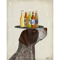 thumbnail image 2 of Fab Funky 15x18 Gold Ornate Wood Framed with Double Matting Museum Art Print Titled - German Shorthaired Pointer Ice Cream Beer Lover, 2 of 4