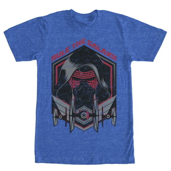 Men's Star Wars The Force Awakens Kylo Ren Rule the Galaxy Graphic Tee Royal Blue Heather Small