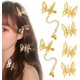 thumbnail image 1 of 6 clips de mariposa dorados, clip de pelo de mariposa 3D con borlas, accesorios para el pelo de mariposa para mujeres y niñas, accesorios para el pelo de boda nupcial, 1 of 5