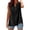 A-Black285, variant on XIAONU 2025 Summer Sleeveless Linen Tank Top Casual Button V Neck Tunic Blouse Women Basic Shirt