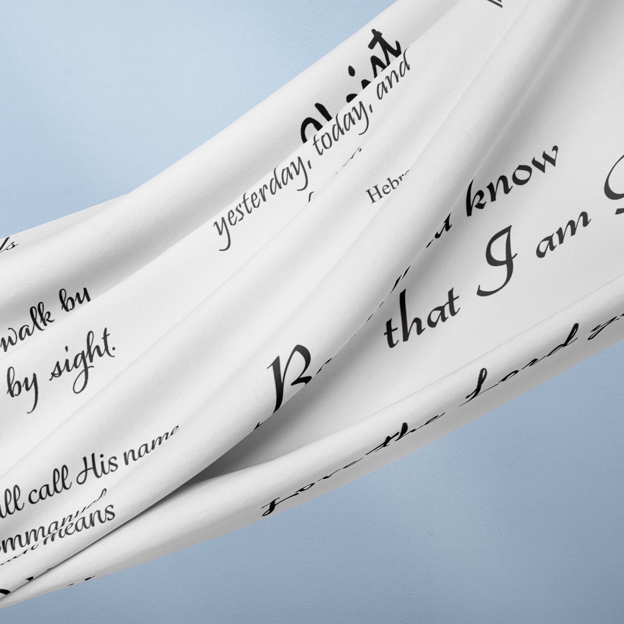 (2 pack) 1 Yard 100% Cotton Religious Text, White, 44" Wide for Quilting & Sewing by David Textiles