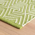 thumbnail image 3 of Dash & Albert Diamond Handwoven Indoor/Outdoor Rug, 2' 6" x 12', Sprout/White, 3 of 6
