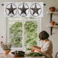 thumbnail image 6 of Texas Star Western Rod Pocket Curtain Valance, Brown Farm Country Gray Wooden Board Farmhouse Window Valance for Living Room, Bedroom, Kitchen 54"W x 18"L, 6 of 9