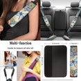 thumbnail image 5 of Uorisanigo Boho Mandala Car Seat Covers Full Set 10 Pcs with Soft Elastic Fabrics Cars Seat Belt Cover and Steering Wheel Cover Auto Water Cup Coaster Chapstick Holder Universal Fit for Car Suv, 5 of 7