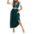 thumbnail image 3 of WTXUE Robes pour Femmes, Col Rond Germany Oktoberfest Robe Rétro pour Femmes Robe Robe de Performance sur Scène Manches Courtes (Vert, TG), 3 of 4