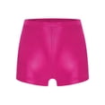 thumbnail image 2 of TiaoBug Kids Girls Dance Shorts Shiny Metallic Boyshorts Tumbling Gymnastics Active Sports Wear Hot Pink 12, 2 of 4