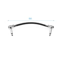 thumbnail image 2 of Guitar Effect Pedal Cable Wire Flat Patch Cable Cord 6.35mm Right Angle Pancake Design 15cm, 2 of 7