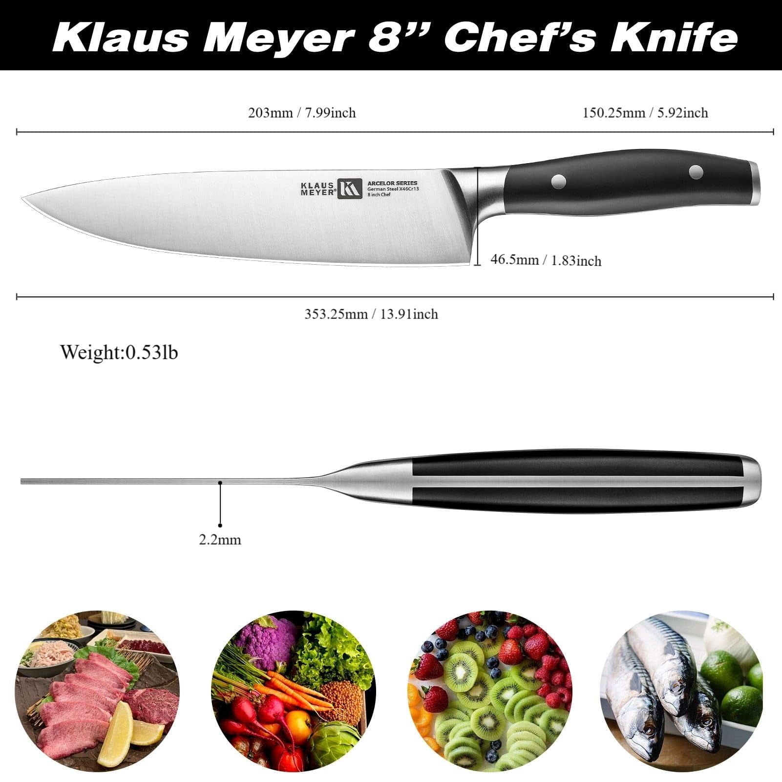 Klaus Meyer Arcelor Exclusive German Steel 2 Piece Knife Set