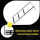 thumbnail image 4 of Speravity Escalera de barco de acero inoxidable telescópica plegable plataforma de Hardware pulido 3 escalones escaleras accesorios piscina Bombillas para automóviles Speravity VI001894-00B, 4 of 6