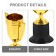 thumbnail image 2 of Trofeo de plástico dorado de 6 piezas de 10 cm para estudiantes, premio deportivo para competiciones (dorado), 2 of 7