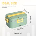 thumbnail image 3 of Luniquz Electric Lunch Box Food Heater 75W High-power 3 in 1 Portable Microwave for Car and Home 12V 24V /110VC Leak Proof 1.8L Removable Stainless Steel Container Fork & Spoon and Carry Bag（Green）, 3 of 8