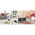 thumbnail image 5 of Full Size Classic Car Bed with Wheels - Sturdy Pine Wood | White, 5 of 13