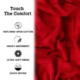thumbnail image 5 of Casa Lino 4Pc Premium Bath Towel Set (1 Bath Towel, 2 Washcloths, 1 Hand Towel) - 100% Cotton, 400GSM & Ultra Absorbent (Red), 5 of 6