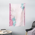 thumbnail image 1 of Flower Tapestry, Bouquet of Hibiscus Florets Exotic Nature Watercolor Style Artwork, Wall Hanging for Bedroom Living Room Dorm Decor, 40W X 60L Inches, Pale Pink Fuchsia Turquoise, by Ambesonne, 1 of 2