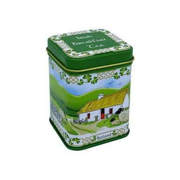 Royal Tara Irish Breakfast Tea Loose Leaf Blend of Black Teas Ireland Kitchenware Teatime Reasuble Green Tin Farm Print Gross Weight: 0.20 lb