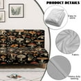 thumbnail image 3 of SCRAWLGOD Mushroom Floral Leaf Print Black Futon Cover for Armless Sofa Bed, Dustproof Futon Mattress Covers Couch Cover Protector with Elastic Bottom for Cats and Dogs, 3 of 7