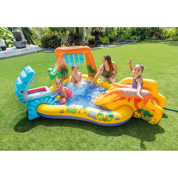 Intex 120V Electric Air Pump & Intex Inflatable Dinosaur Play