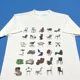 thumbnail image 2 of Camiseta de hombre Y2k, ropa urbana de verano Harajuku, estampado de gato naranja, clásica, de manga corta, ajustada, para mujer, 2 of 5