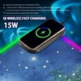 thumbnail image 2 of Beautiful Starry Background Wireless Charging RGB Gaming Mouse Pad Large Keyboard Mat Rubber Base 13 Light Modes, 2 of 6