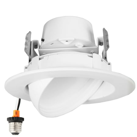 

Maxxima 12 Watt 4 -Inch Rotatable 950 Lumens LED Retrofit Downlight Gimbal Neutral White 4000k Dimmable