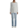thumbnail image 4 of Oh! Mamma Maternity Women's Straight Leg Jeans with Demi Panel (Women's & Women's Plus), 4 of 6