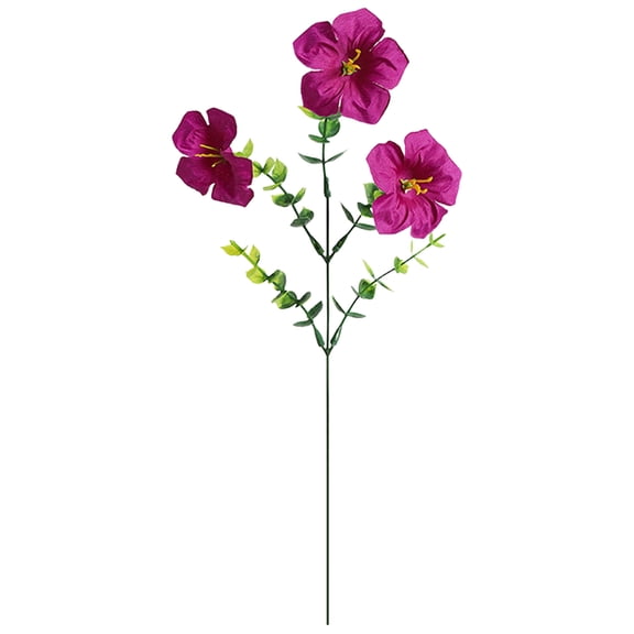 Artificial Morning Glory Trumpet Flower Single Stem for Outdoor Garden Patio Fence Window Decor