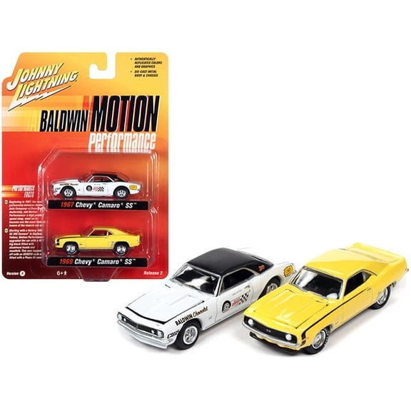 Johnny Lightning 1:64 1967/1969 Chevy Camaro 2 Car Set Series A