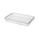 thumbnail image 4 of Caja de soporte de almacenamiento de archivos, decoración a prueba de polvo, transparente, práctica con contenedor de tapa para escritorio, estante de 1 nivel Macarena Estuche de almacenamiento, 4 of 8