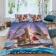 thumbnail image 2 of Moana 2 Conjunto de sábanas temático, trío de piezas, cómodo y amigable con la piel, diseño único, regalo de decoración para el hogar para familiares, amigos y fans,135cm *200cm, 2 of 6
