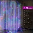 thumbnail image 5 of Guirnalda de luces LED para cortina de 3 m, guirnalda de luces navideñas con forma de carámbano para decoración de bodas, fiestas, hogar y jardín, 5 of 5