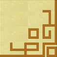 thumbnail image 1 of Ahgly Company Machine Washable Indoor Square Transitional Sun Yellow Area Rugs, 5' Square, 1 of 7