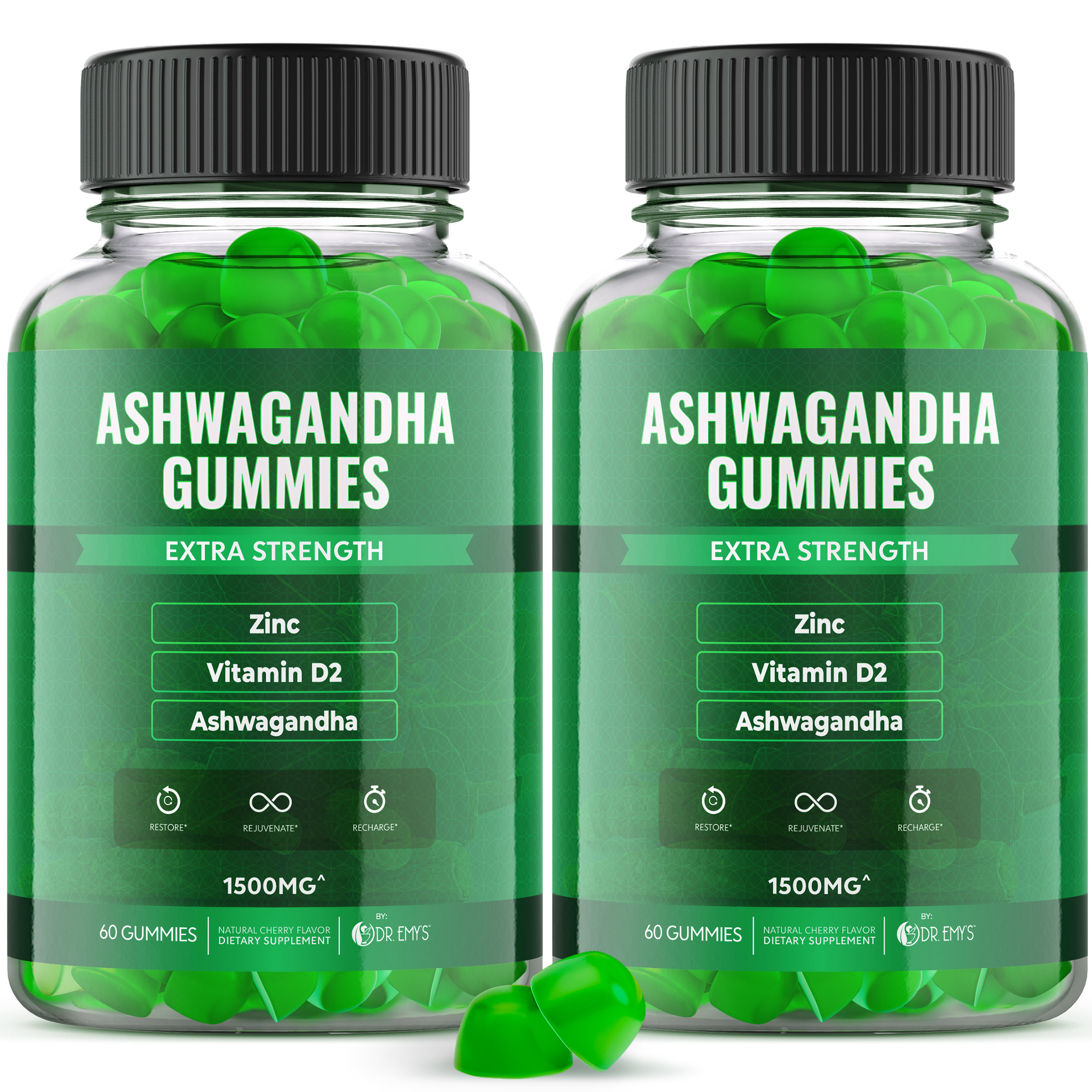 Dr. Emy's Ashwagandha Gummies Vitamin D, Zinc Citrate Boost Supplement
