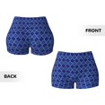 thumbnail image 5 of Haiem Blue Lantern Shapes No Front Seam Biker Shorts for Women Yoga Workout Gym Bike Shorts with Tummy Control Moisture-Wicking-, 5 of 9