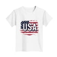 thumbnail image 4 of AHTJRT 4th of July Shirts for Boys Children USA Ameriacn Flag Printed Independence Day Tee Shirts Crew Neck Short Sleeve Tops White 12-13 Years, 4 of 5