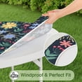thumbnail image 5 of Pioneer Flower Floral Print Pattern Round Fitted Tablecloth with Elastic Edge,Dining Table Cover Waterproof,Outdoor Round Tablecloth for Camping,Dining,Indoor and Outdoor, 5 of 7