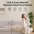 thumbnail image 5 of MARNUR Heated Blanket Electric Throw Extra Large Size 50"x72", Soft Faux Fur Heated Throw with 10 Heating Levels 4 Hours Timer Machine Washable, Khaki, 5 of 13