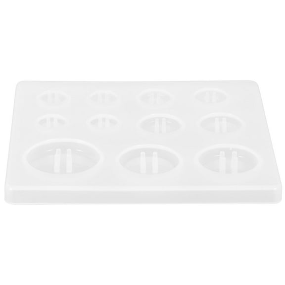 ELAYARD Silicone Button Mold for Resin Epoxy Crafts Transparent 3Pcs