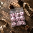 thumbnail image 4 of Fmbmuo Candy Shaped Christmas Hanging Ornaments Set Striped Glitter Xmas Tree Pendants Box Packed Festive Hanging Decor for Holiday Party,Pink, 4 of 5