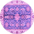 thumbnail image 1 of Ahgly Company Indoor Round Oriental Purple Traditional Area Rugs, 4' Round, 1 of 4
